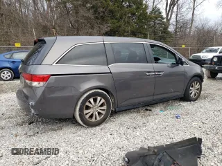 2014 Honda Odyssey EX-L with VIN 5FNRL5H67EB006410, listed as a Copart auction lot 47461745 with 133,774 mi miles and Salvage Title. Bid and sale history available at DreamBid. Image 3.