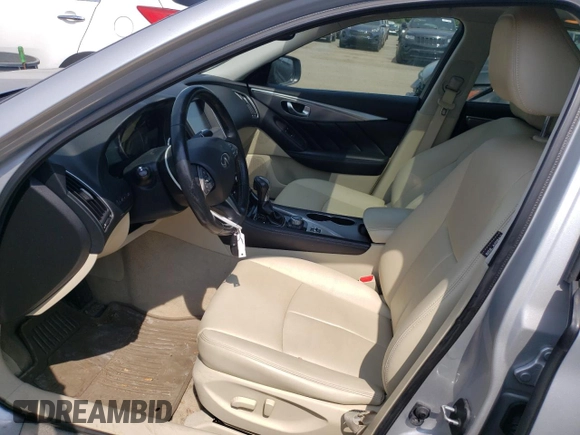 2015 Infiniti Q50 Premium with VIN JN1BV7AR2FM395710, listed as a Copart auction lot 60505055 with 108,333 mi miles and Salvage title. Bid and sale history available at DreamBid. Image 7.