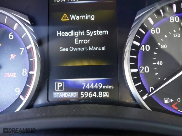 2017 Infiniti Q50 3.0t Premium with VIN JN1EV7AR1HM838154, listed as a IAAI auction lot 41623393 with 74,449 mi miles. Bid and sale history available at carsss.com. Image 16.