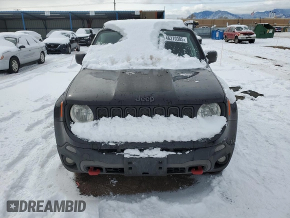 2018 Jeep Renegade Trailhawk with VIN ZACCJBCB2JPH81604, listed as a Copart auction lot 46370305 with 106,564 mi miles and Salvage Title. Bid and sale history available at carsss.com. Image 5.