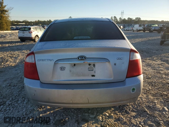 2006 Kia Spectra EX with VIN KNAFE121265371337, listed as a Copart auction lot 75682694 with 252,070 mi miles and Salvage Title. Bid and sale history available at carsss.com. Image 6.