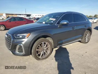 2022 Audi SQ5 Premium with VIN WA1A4AFYXN2102097, listed as a Copart auction lot 80156244 with 20,458 mi miles and Salvage Title. Bid and sale history available at DreamBid. Image 1.