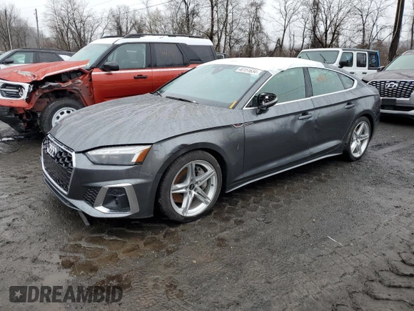 2022 Audi A5 Sportback S line Premium Plus with VIN WAUFACF5XNA023831, listed as a Copart auction lot 40151634 with 12,402 mi miles. Bid and sale history available at carsss.com. Image 1.