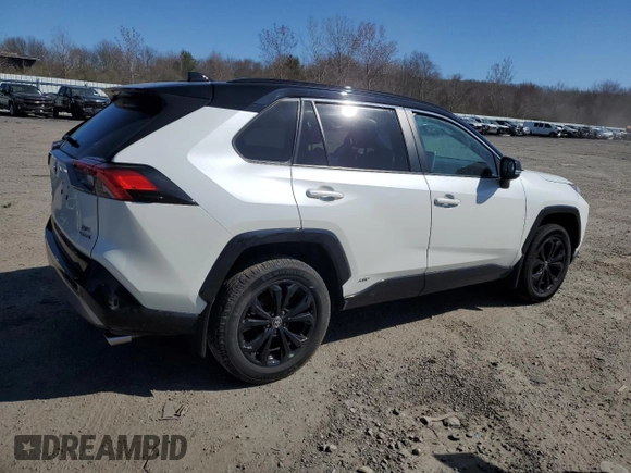 2022 Toyota RAV4 Hybrid XSE with VIN 4T3E6RFV5NU080667, listed as a Copart auction lot 53022975 with 72,721 mi miles and Salvage title. Bid and sale history available at DreamBid. Image 3.