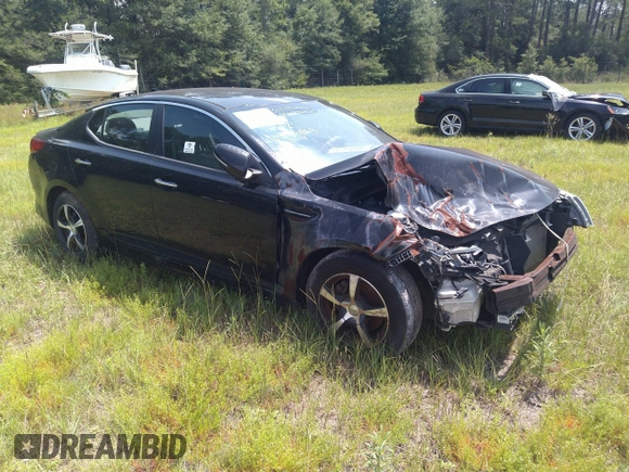 2015 Kia Optima LX with VIN 5XXGM4A72FG513909, listed as a IAAI auction lot 41686610 with 139,524 mi miles. Bid and sale history available at carsss.com. Image 1.