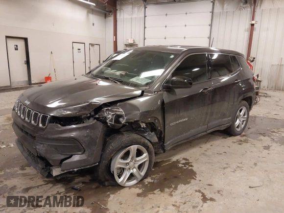 2023 Jeep Compass Sport with VIN 3C4NJDAN8PT531397, listed as a IAAI auction lot 41545093 with 9,915 mi miles and . Bid and sale history available at DreamBid. Image 17.
