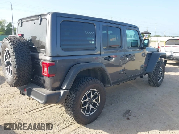 2025 Jeep Wrangler Rubicon with VIN 1C4PJXFNXSW532895, listed as a IAAI auction lot 42694548 with 1,886 mi miles and . Bid and sale history available at DreamBid. Image 4.