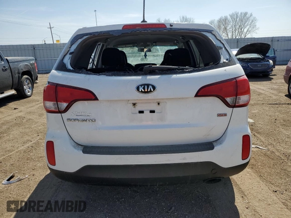 2014 Kia Sorento LX with VIN 5XYKT3A63EG524751, listed as a Copart auction lot 50578515 with 120,947 mi miles and Salvage Title. Bid and sale history available at carsss.com. Image 6.