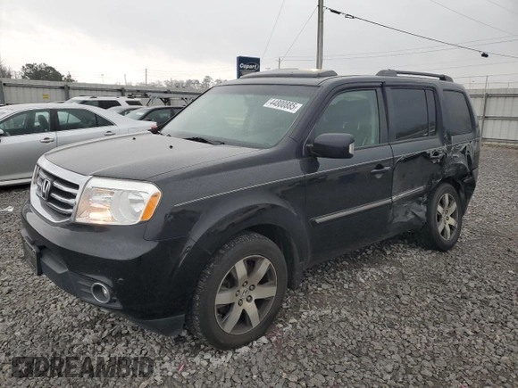 2012 Honda Pilot Touring with VIN 5FNYF3H9XCB040629, listed as a Copart auction lot 44800885 with 116,736 mi miles and Salvage Title. Bid and sale history available at carsss.com. Image 1.