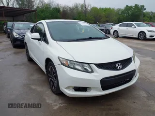 2013 Honda Civic Cpe EX with VIN 2HGFG3B80DH508093, listed as a IAAI auction lot 41943416 with 124,169 mi miles. Bid and sale history available at carsss.com. Image 1.