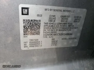 2018 Chevrolet Tahoe LS with VIN 1GNSKAKC0JR348644, listed as a Copart auction lot 49664035 with 72,952 mi miles and Salvage Title. Bid and sale history available at carsss.com. Image 13.