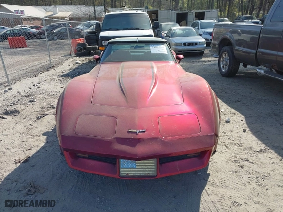 1981 Chevrolet Corvette with VIN 1G1AY8769B5102708, listed as a IAAI auction lot 41895949 with 98,292 mi miles. Bid and sale history available at carsss.com. Image 12.