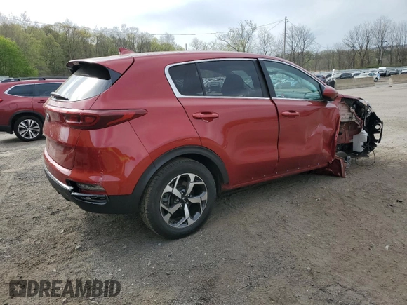 2022 Kia Sportage LX with VIN KNDPMCAC7N7983741, listed as a Copart auction lot 54679635 with 26,712 mi miles and Salvage Title. Bid and sale history available at carsss.com. Image 3.