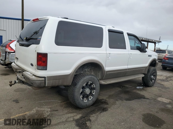 2003 Ford Excursion Eddie Bauer z VIN 1FMNU45S03EB44047, wystawiony jako Copart lot #47495395 z przebiegiem 178 415 mil mil oraz Szkoda całkowita • Salvage title. Historia ofert i sprzedaży dostępna na DreamBid. Obrazek 3.