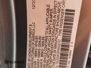2024 Acura Integra w/A-Spec Package z VIN 19UDE4H3XRA022167, wystawiony jako Copart lot #51635605 z przebiegiem 6 350 mil mil oraz Szkoda całkowita • Salvage title. Historia ofert i sprzedaży dostępna na DreamBid. Obrazek 13.
