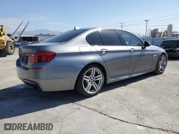 2015 BMW 5 Series 535i with VIN WBA5B1C5XFD918804, listed as a Copart auction lot 49119655 with 44,328 mi miles and Salvage Title. Bid and sale history available at carsss.com. Image 3.