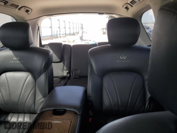 2012 Infiniti QX56 7-passenger with VIN JN8AZ2NE4C9017396, listed as a Copart auction lot 75180134 with 152,957 mi miles and Salvage Title. Bid and sale history available at carsss.com. Image 10.