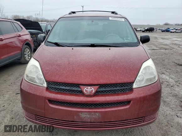 2005 Toyota Sienna CE with VIN 5TDZA23C25S264170, listed as a Copart auction lot 54058345 with 103,339 mi miles and Clean Title. Bid and sale history available at carsss.com. Image 5.