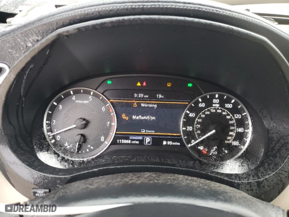 2019 Infiniti QX50 LUXE with VIN 3PCAJ5M36KF108856, listed as a Copart auction lot 50339835 with 115,868 mi miles and Salvage Title. Bid and sale history available at carsss.com. Image 9.