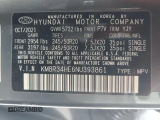 2022 Hyundai Palisade SEL z VIN KM8R34HE6NU393861, wystawiony jako Copart lot #67825744 z przebiegiem 43 601 mil mil oraz Nie do naprawy • Non repairable. Historia ofert i sprzedaży dostępna na DreamBid. Obrazek 16.