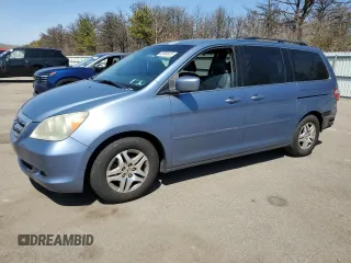 2007 Honda Odyssey EX-L with VIN 5FNRL38727B028881, listed as a Copart auction lot 53584915 with 163,064 mi miles and Salvage Title. Bid and sale history available at carsss.com. Image 1.