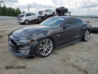 2022 Ford Mustang GT with VIN 1FA6P8CF0N5122488, listed as a Copart auction lot 55222715 with 11,764 mi miles and Salvage title. Bid and sale history available at DreamBid. Image 1.