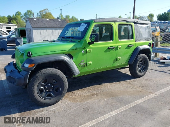 2018 Jeep Wrangler Unlimited Sport S z VIN 1C4HJXDG8JW287876, wystawiony jako IAAI lot #41990385 z przebiegiem 43 420 mil mil oraz . Historia ofert i sprzedaży dostępna na DreamBid. Obrazek 17.