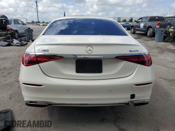 2022 Mercedes-Benz S 580 с VIN W1K6G7GB3NA141805, выставлен на аукционе Copart как лот 54716515 с пробегом 60 353 миль миль и Списание • Salvage title. История ставок и продаж доступна на DreamBid. Изображение 6.