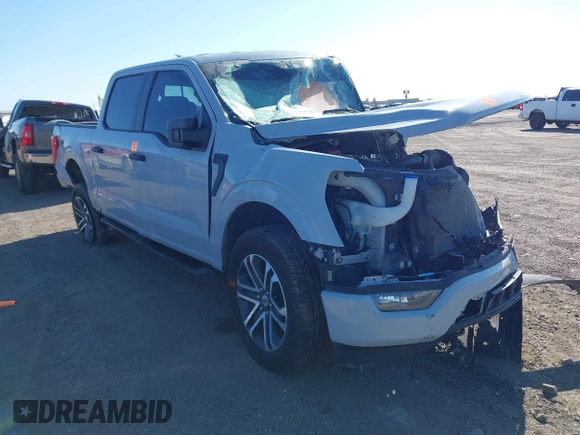2023 Ford F-150 XL with VIN 1FTEW1EP4PKG20655, listed as a IAAI auction lot 41203890 with 1 mi miles. Bid and sale history available at carsss.com. Image 1.