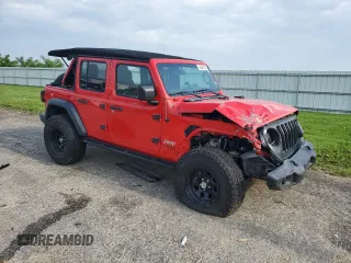 2018 Jeep Wrangler Unlimited Sport S z VIN 1C4HJXDG6JW165825, wystawiony jako Copart lot #59548785 z przebiegiem Nie podano mil oraz Nie do naprawy • Non repairable. Historia ofert i sprzedaży dostępna na DreamBid. Obrazek 4.