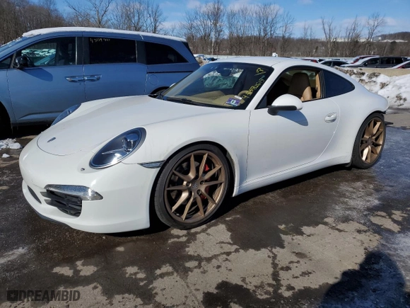 2012 Porsche 911 991 Carrera S with VIN WP0AB2A96CS120630, listed as a Copart auction lot 45580615 with 0 mi miles and Salvage Title. Bid and sale history available at carsss.com. Image 1.