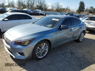 2018 Infiniti Q50 3.0t SPORT with VIN JN1EV7AR7JM435687, listed as a Copart auction lot 47299845 with 71,563 mi miles and Salvage Title. Bid and sale history available at carsss.com. Image 1.