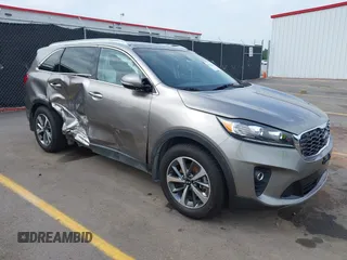 2019 Kia Sorento EX Sport with VIN 5XYPH4A53KG448979, listed as a IAAI auction lot 42001251 with 72,918 mi miles and . Bid and sale history available at DreamBid. Image 1.