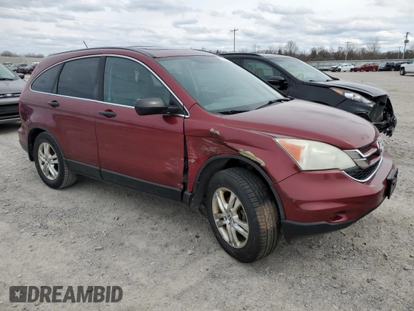 2010 Honda CR-V EX with VIN 5J6RE4H55AL046045, listed as a Copart auction lot 51945395 with 183,821 mi miles and Salvage Title. Bid and sale history available at carsss.com. Image 4.