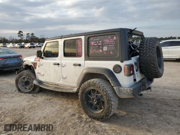 2018 Jeep Wrangler Unlimited Sport z VIN 1C4HJXDN3JW221167, wystawiony jako Copart lot #45236565 z przebiegiem 90 433 mil mil oraz Szkoda całkowita • Salvage title. Historia ofert i sprzedaży dostępna na DreamBid. Obrazek 2.
