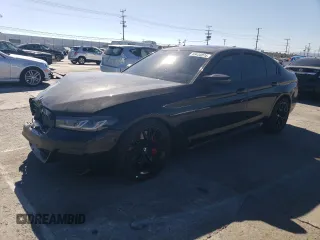 2023 BMW 5 Series M550i xDrive with VIN WBA13BK03PCM44838, listed as a Copart auction lot 68434874 with 17,798 mi miles and Salvage title. Bid and sale history available at DreamBid. Image 1.