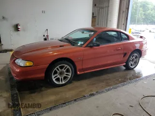 1997 Ford Mustang GT z VIN 1FALP42X3VF130827, wystawiony jako Copart lot #60529995 z przebiegiem 112 799 mil mil oraz Szkoda całkowita • Salvage title. Historia ofert i sprzedaży dostępna na DreamBid. Obrazek 1.