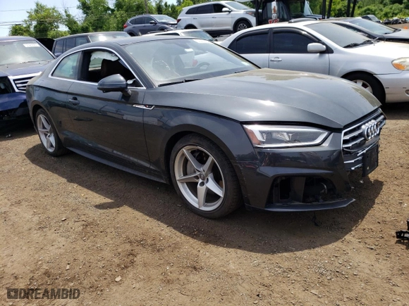 2019 Audi A5 Coupe Premium with VIN WAUSNAF51KA061967, listed as a Copart auction lot 57387054 with 43,357 mi miles and Salvage Title. Bid and sale history available at carsss.com. Image 4.