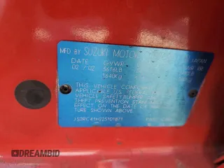 2002 Suzuki Aerio SX z VIN JS2RC41H225101871, wystawiony jako Copart lot #58211775 z przebiegiem 127 633 mil mil oraz Szkoda całkowita • Salvage title. Historia ofert i sprzedaży dostępna na DreamBid. Obrazek 12.
