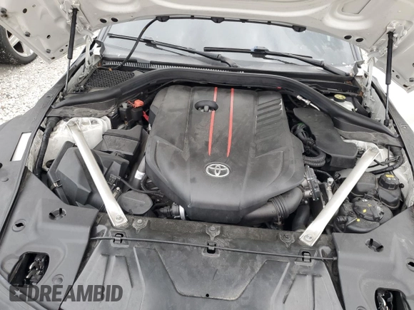 2021 Toyota GR Supra 3.0 with VIN WZ1DB0C02MW036476, listed as a Copart auction lot 88596345 with 47,682 mi miles and Salvage Title. Bid and sale history available at carsss.com. Image 11.