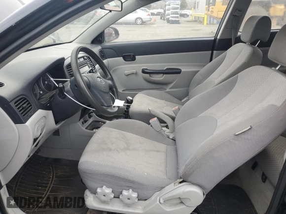 2007 Hyundai Accent GS with VIN KMHCM36C47U039595, listed as a Copart auction lot 43399775 with 107,882 mi miles and Salvage title. Bid and sale history available at DreamBid. Image 7.