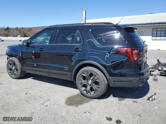 2018 Ford Explorer Sport with VIN 1FM5K8GT3JGC62114, listed as a Copart auction lot 50494655 with 33,759 mi miles and Salvage Title. Bid and sale history available at carsss.com. Image 2.