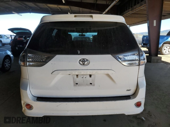 2012 Toyota Sienna SE with VIN 5TDXK3DCXCS196965, listed as a Copart auction lot 46950365 with 141,176 mi miles and Salvage Title. Bid and sale history available at carsss.com. Image 6.