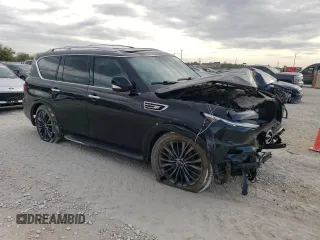 2021 Infiniti QX80 LUXE with VIN JN8AZ2AE7M9271448, listed as a Copart auction lot 78808013 with 67,482 mi miles. Bid and sale history available at carsss.com. Image 4.