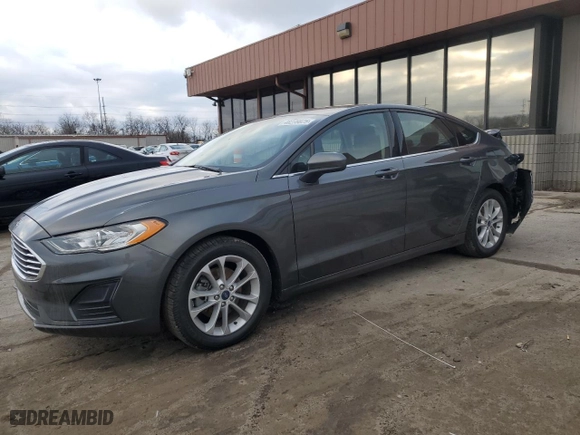 2020 Ford Fusion SE with VIN 3FA6P0HDXLR166047, listed as a Copart auction lot 48239825 with NaN miles and Salvage Title. Bid and sale history available at carsss.com. Image 1.