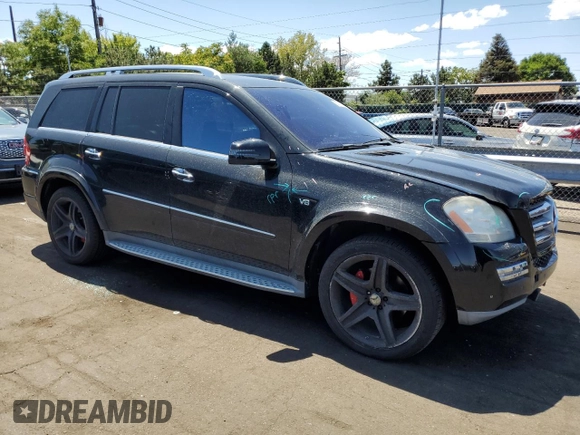 2010 Mercedes-Benz GL-Class GL 550 with VIN 4JGBF8GE1AA561709, listed as a Copart auction lot 65414554 with 156,777 mi miles and Salvage Title. Bid and sale history available at carsss.com. Image 4.