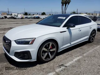 2023 Audi A5 Sportback S line Premium Plus с VIN WAUFACF53PA023382, выставлен на аукционе Copart как лот 56145455 с пробегом 22 453 миль миль и Списание • Salvage title. История ставок и продаж доступна на DreamBid. Изображение 1.