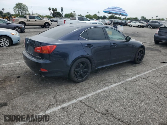 2006 Lexus IS 350 with VIN JTHBE262665006846, listed as a Copart auction lot 58867885 with 191,208 mi miles and Salvage title. Bid and sale history available at DreamBid. Image 3.