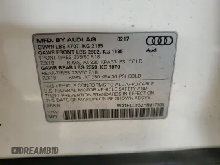 2017 Audi Q3 Premium z VIN WA1BCCFS2HR017359, wystawiony jako Copart lot #54549725 z przebiegiem 128 203 mil mil oraz Szkoda całkowita • Salvage title. Historia ofert i sprzedaży dostępna na DreamBid. Obrazek 14.