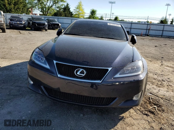 2008 Lexus IS 350 with VIN JTHBE262X85017724, listed as a Copart auction lot 57172125 with 144,018 mi miles and Salvage title. Bid and sale history available at DreamBid. Image 5.